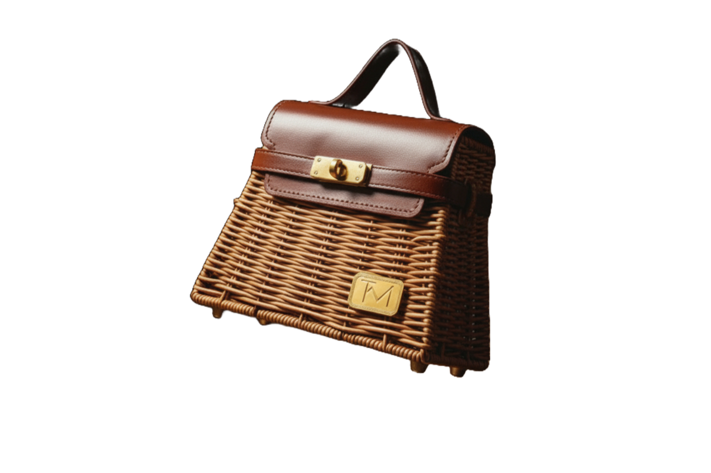 Tiroler Manufaktur Rosi — handgeflochtenes Rattan, Royal Flush Gold, Cognac