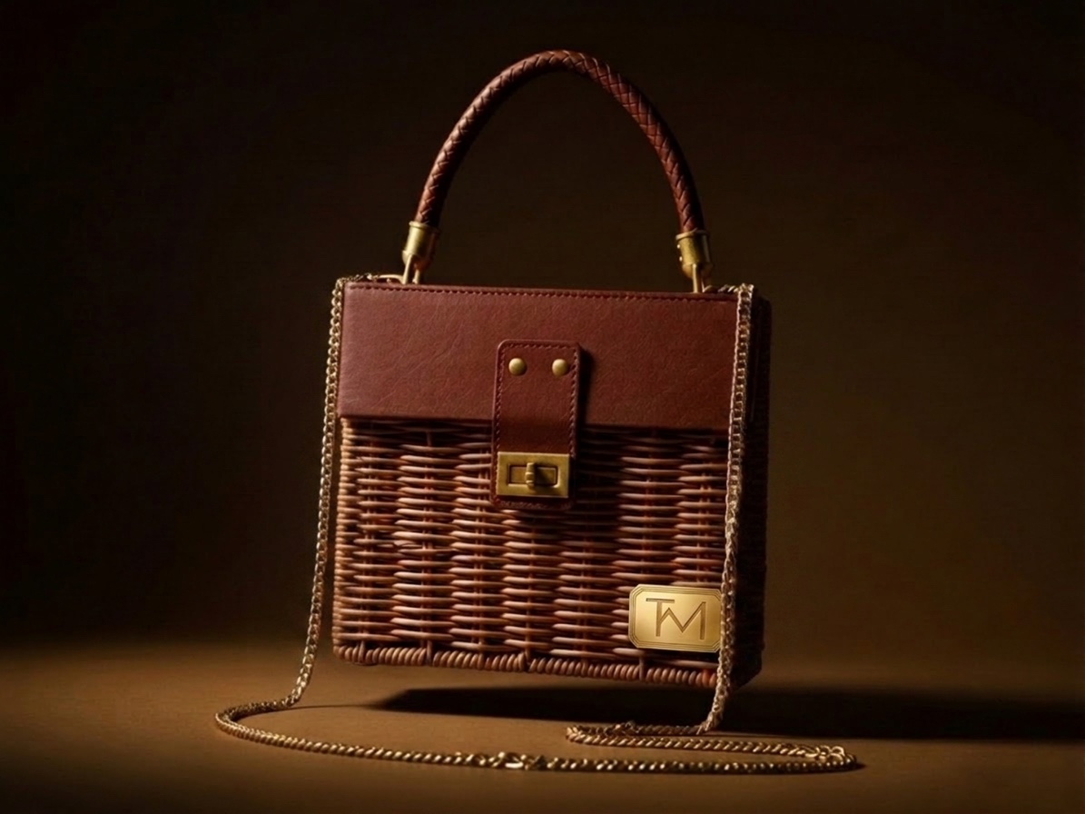 Baby Sissi — Kleine Dirndltasche aus Rattan