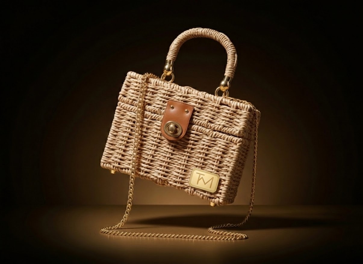 Lisl — Dirndltasche aus Rattan