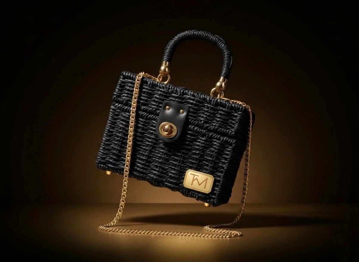 Tizzi — Dirndl-Tasche aus Rattan