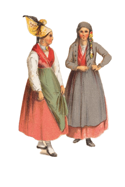 Mit dem Korb zum Markt